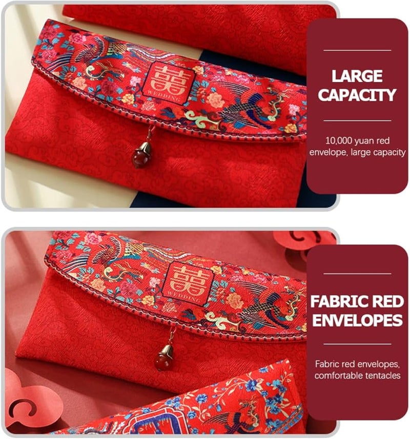 Traditional Chinese Red Envelopes Lucky Money Packets For Wedding Engagement - Image 4